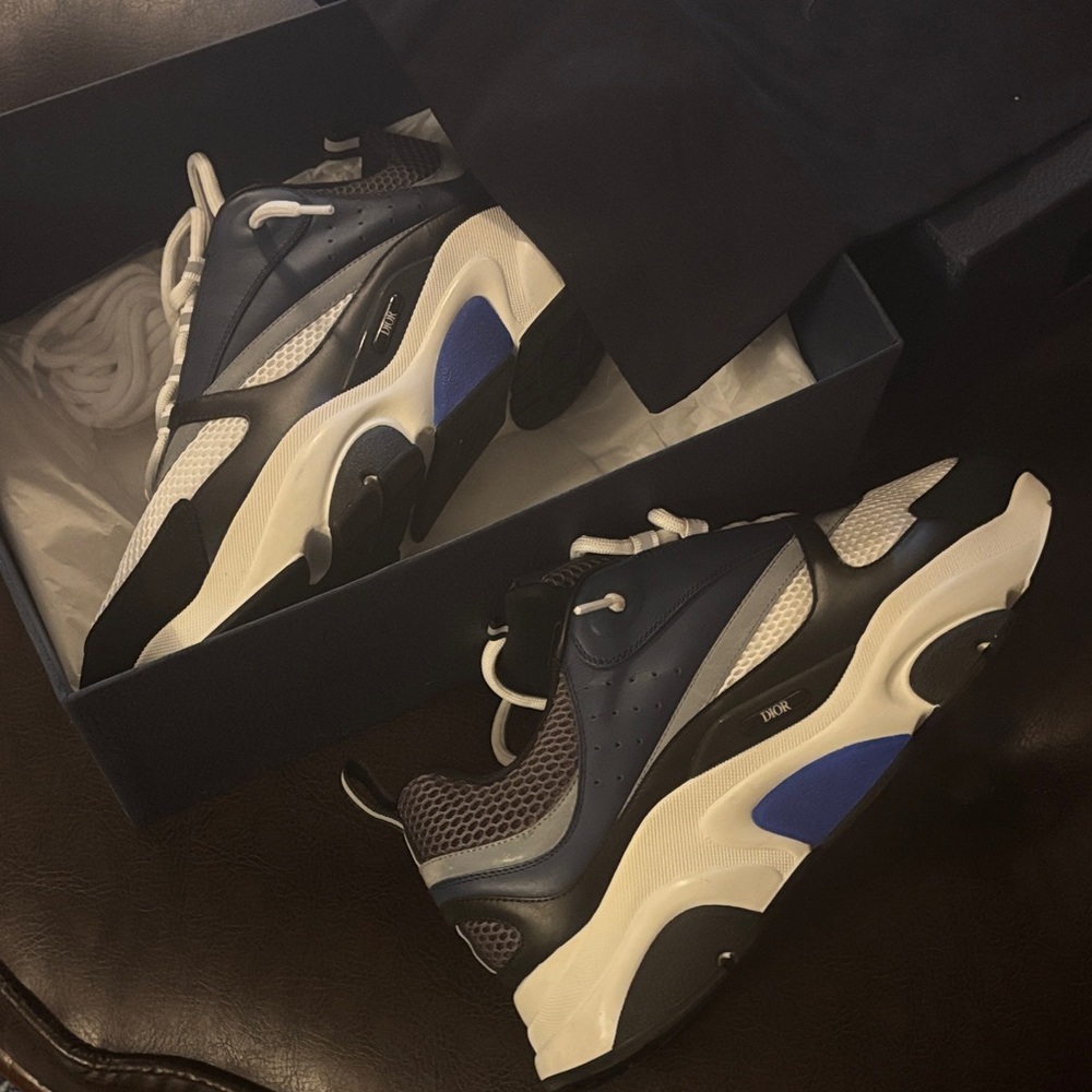 Dior Men's Black and White Sneakers US 13